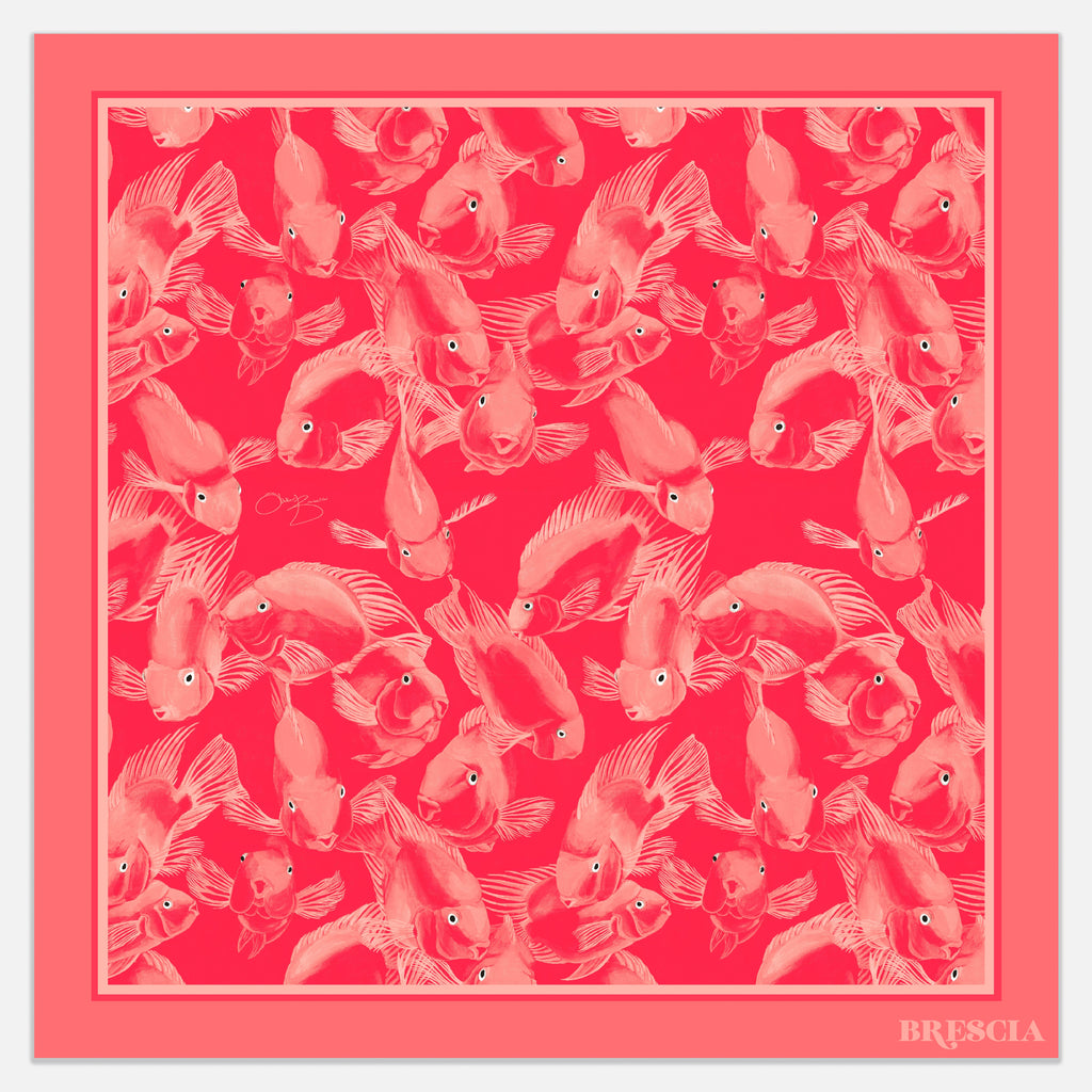 Parrots of Paradise Silk Scarf - Pink