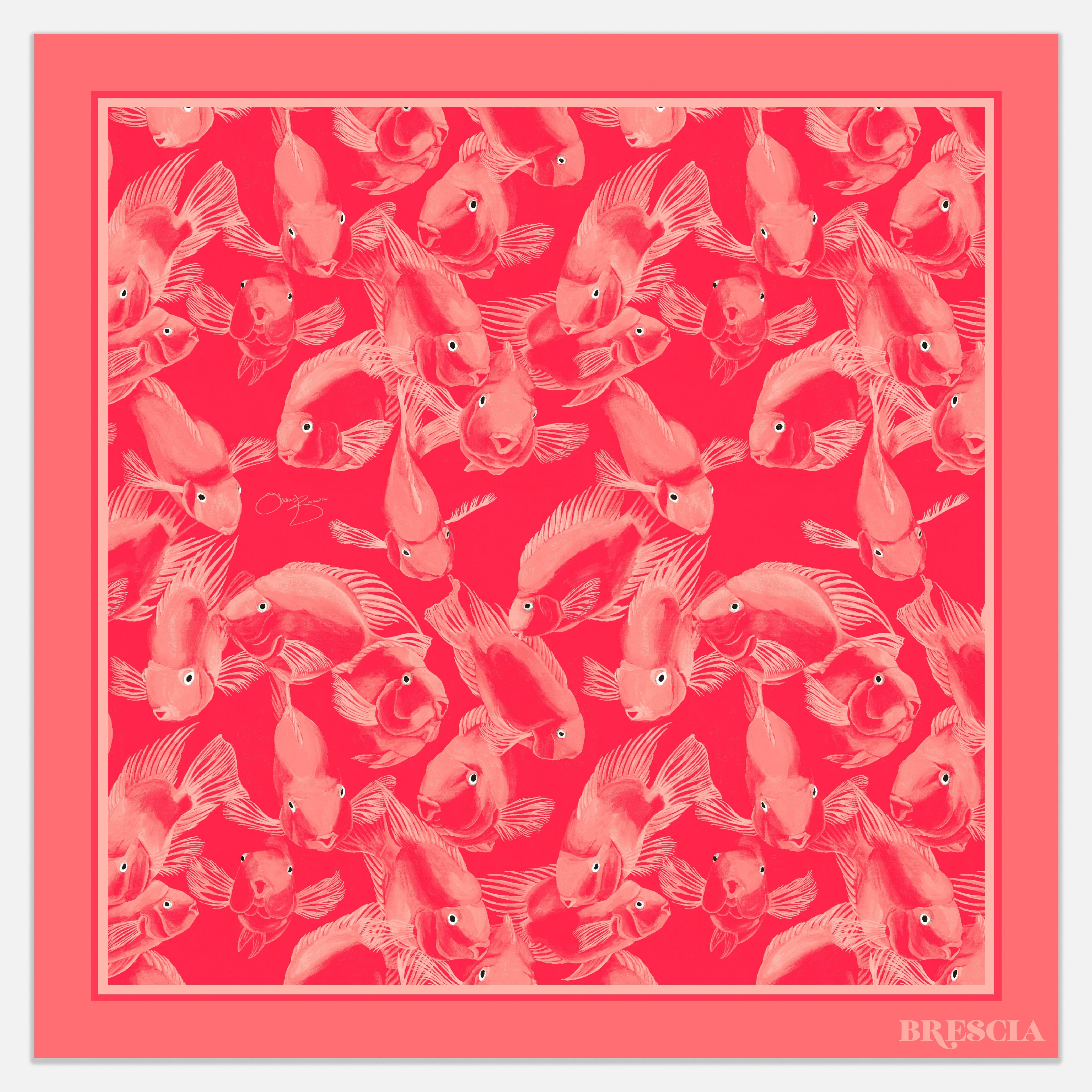Parrots of Paradise Silk Scarf - Pink