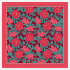 Whimsical Garden Silk Scarf - Pink