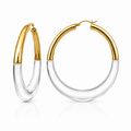 XL Clear Chunky Graduated Hoop Earrings