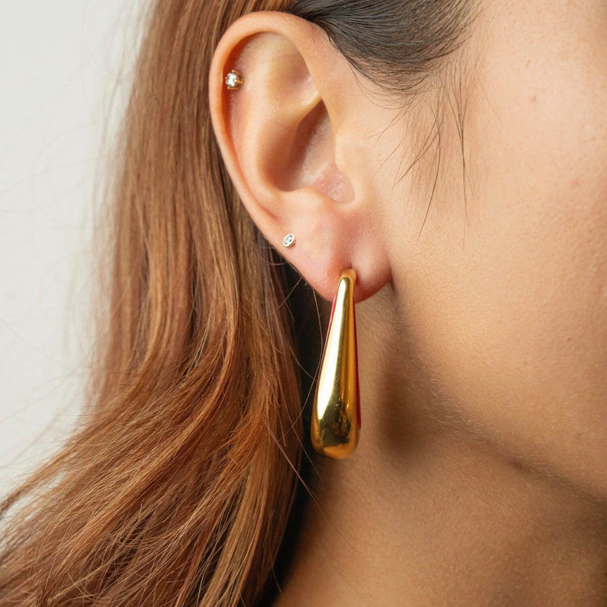 Drop Hoop Earrings