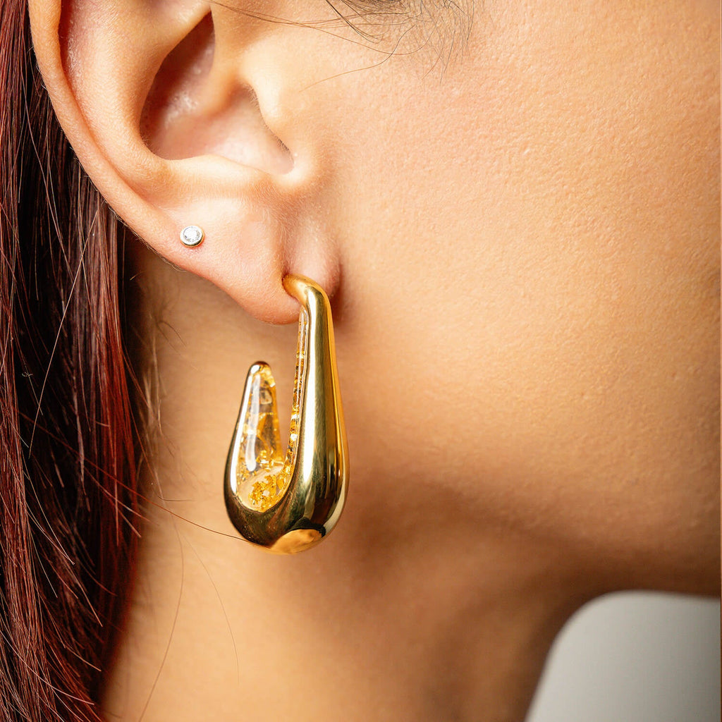 Drop Hoop Earrings