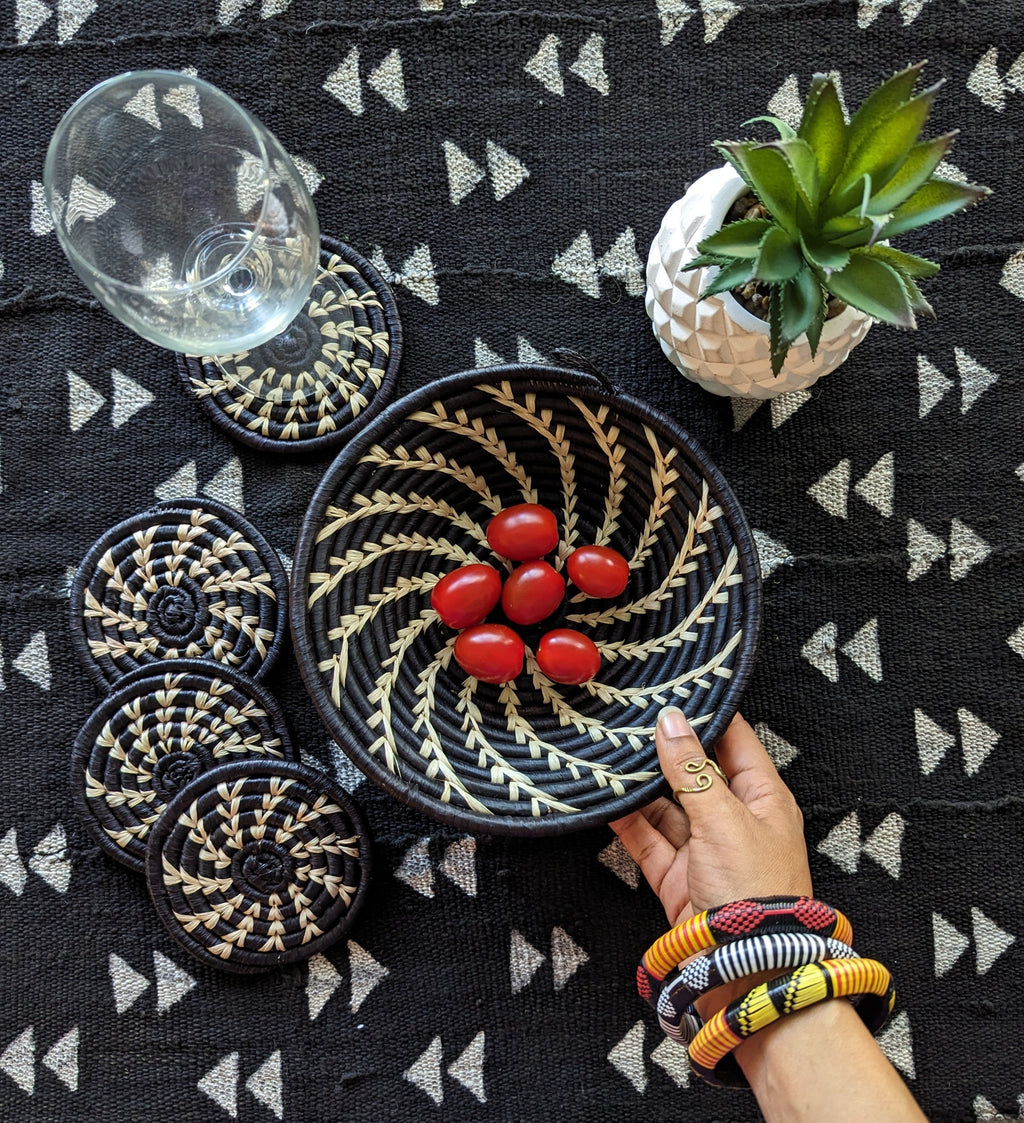 Small Woven Raffia African Baskets {Multiple Colors}