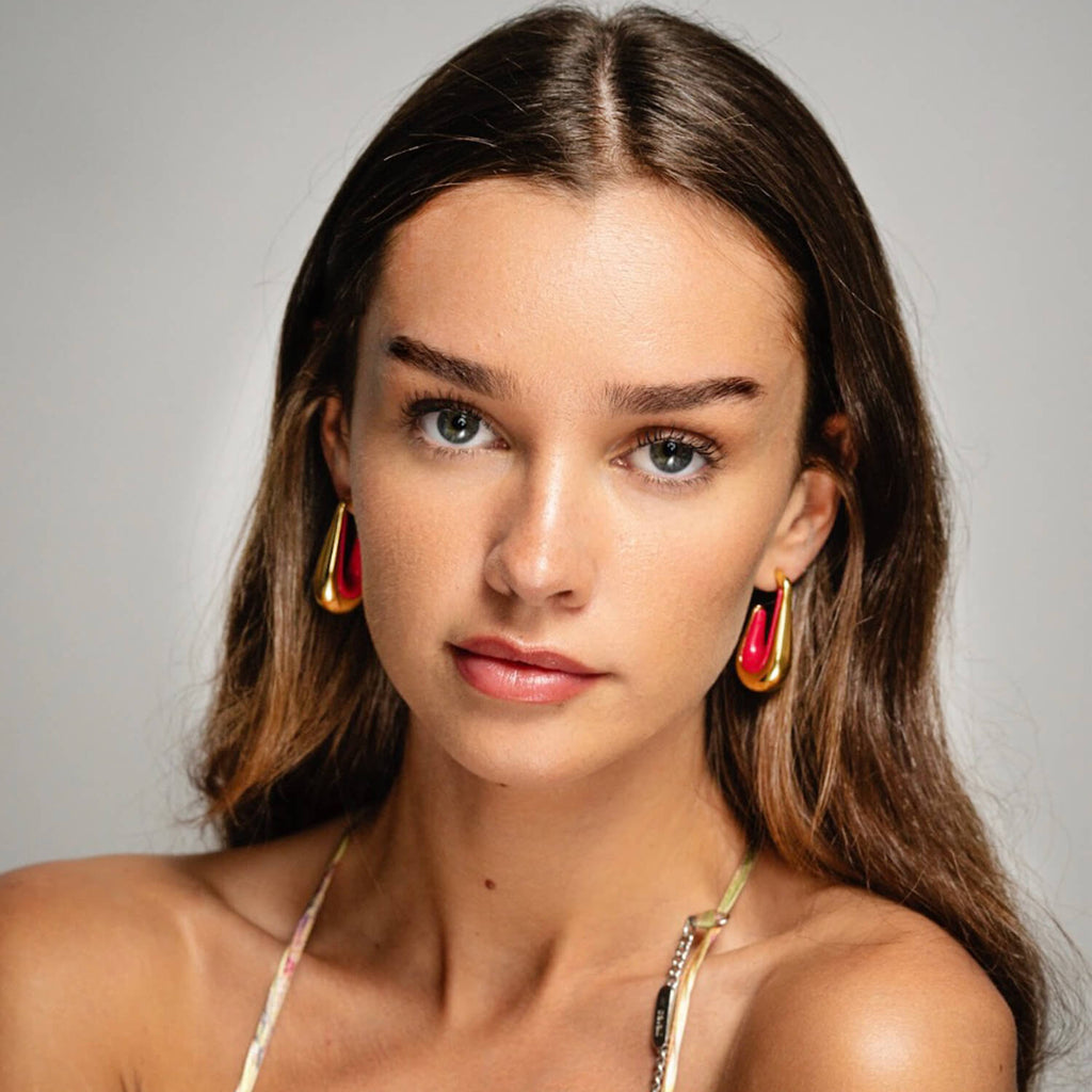 Drop Hoop Earrings